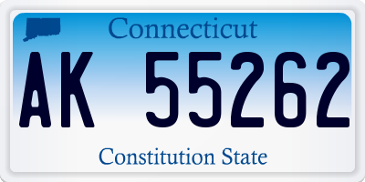 CT license plate AK55262