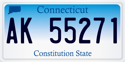 CT license plate AK55271