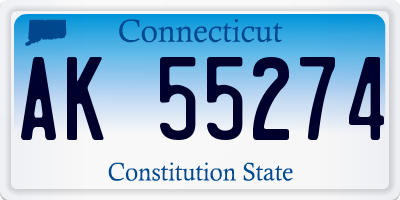 CT license plate AK55274