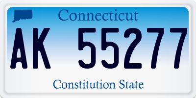 CT license plate AK55277