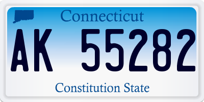 CT license plate AK55282