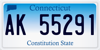 CT license plate AK55291