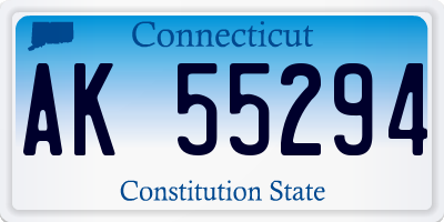 CT license plate AK55294