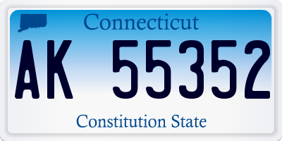 CT license plate AK55352