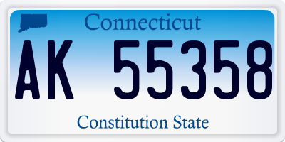 CT license plate AK55358