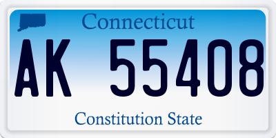 CT license plate AK55408