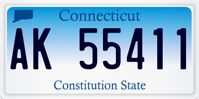CT license plate AK55411
