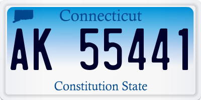 CT license plate AK55441