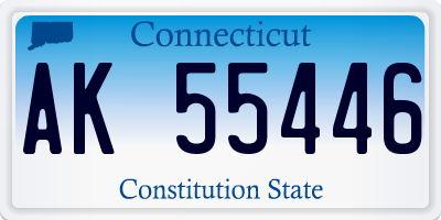 CT license plate AK55446
