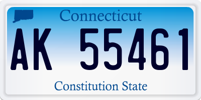 CT license plate AK55461
