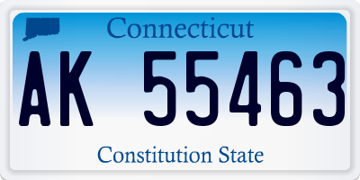 CT license plate AK55463