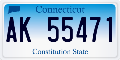 CT license plate AK55471