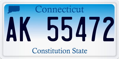 CT license plate AK55472