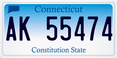 CT license plate AK55474