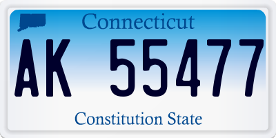 CT license plate AK55477