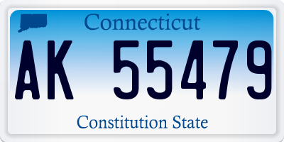 CT license plate AK55479