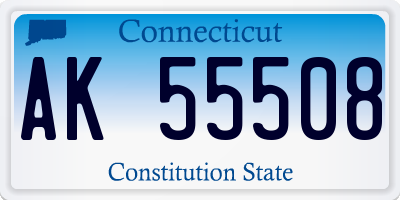 CT license plate AK55508