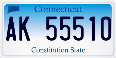 CT license plate AK55510