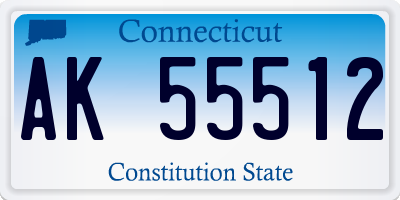 CT license plate AK55512
