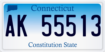 CT license plate AK55513