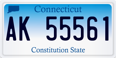 CT license plate AK55561