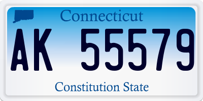 CT license plate AK55579