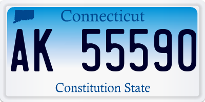 CT license plate AK55590