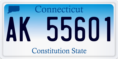 CT license plate AK55601