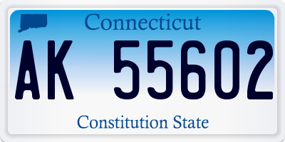 CT license plate AK55602