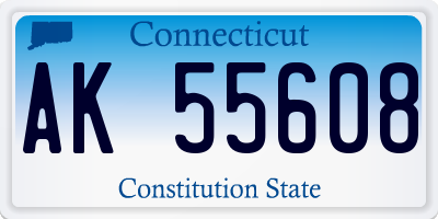 CT license plate AK55608