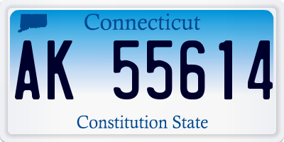 CT license plate AK55614