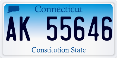 CT license plate AK55646