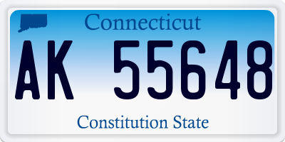 CT license plate AK55648