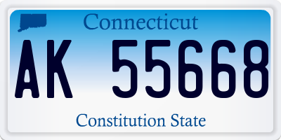 CT license plate AK55668