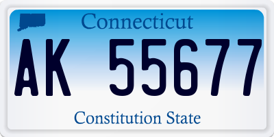 CT license plate AK55677