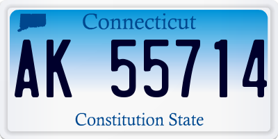 CT license plate AK55714