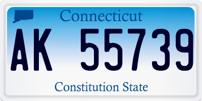 CT license plate AK55739