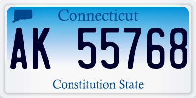 CT license plate AK55768