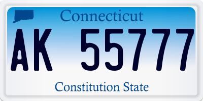 CT license plate AK55777