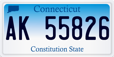 CT license plate AK55826