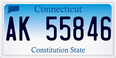 CT license plate AK55846