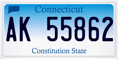 CT license plate AK55862