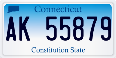 CT license plate AK55879
