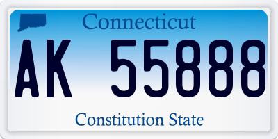 CT license plate AK55888