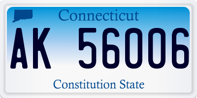 CT license plate AK56006