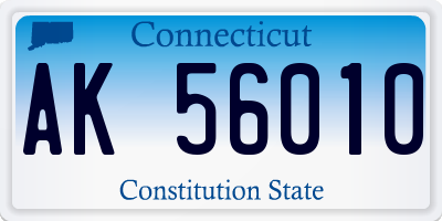 CT license plate AK56010