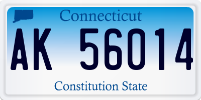 CT license plate AK56014