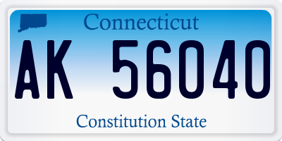 CT license plate AK56040