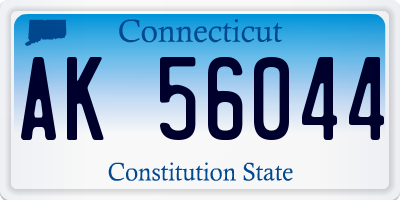 CT license plate AK56044