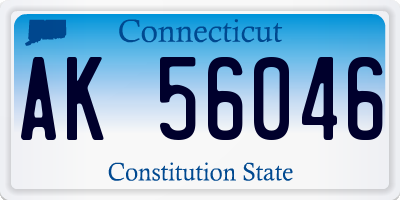 CT license plate AK56046
